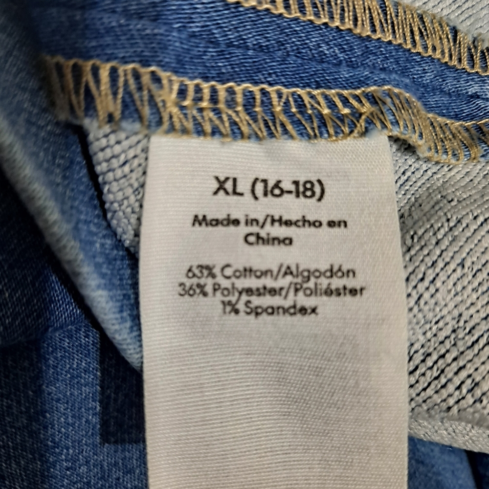 Blue Denim Sleeveless Mini Dress Stretchy Festival No Boundries XL - Picture 5 of 5